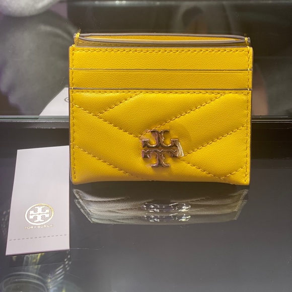 NEW! Tory Burch Kira Chevron Card Case in Limone - Picture 4 of 7